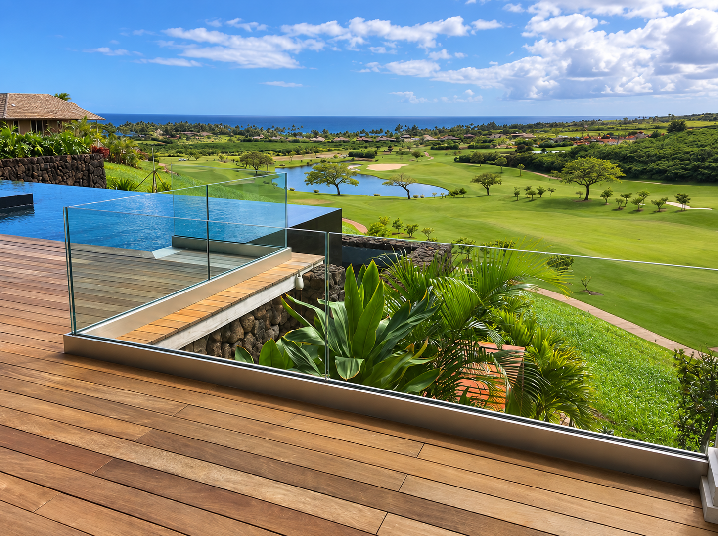 Glass Railings Kauai example