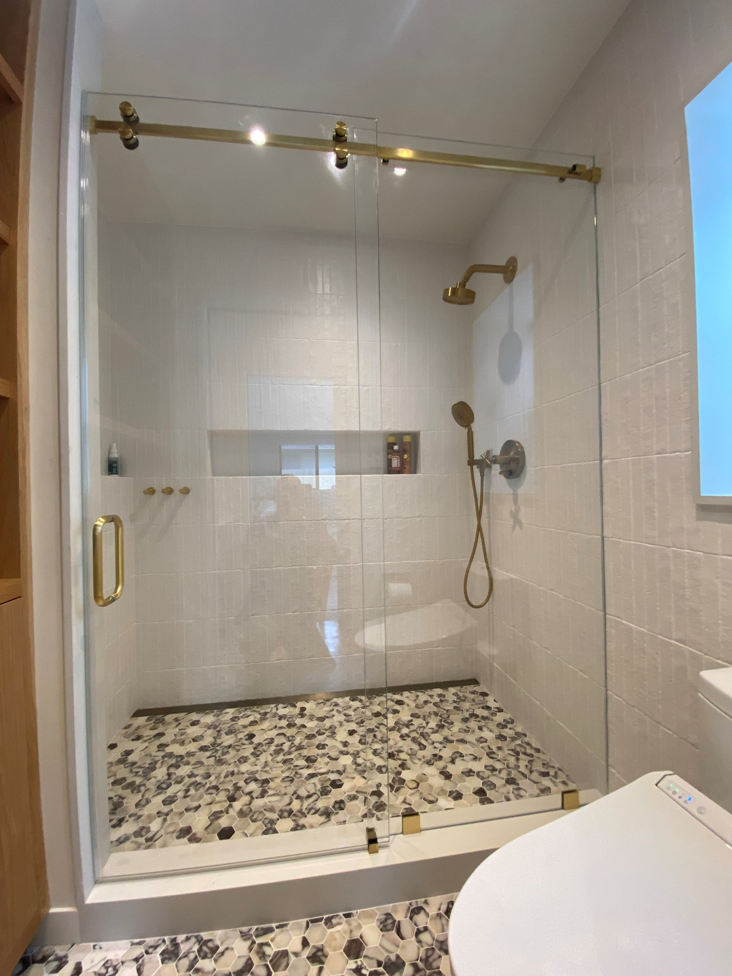 Frameless shower enclosure Kauai